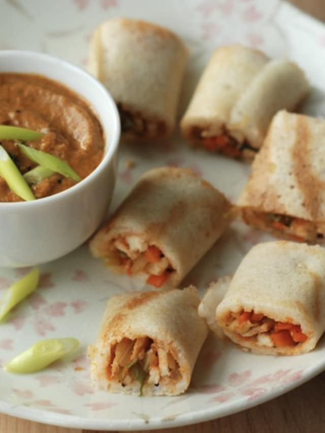 Tasty Spring Roll Dosa Recipe For Breakfast